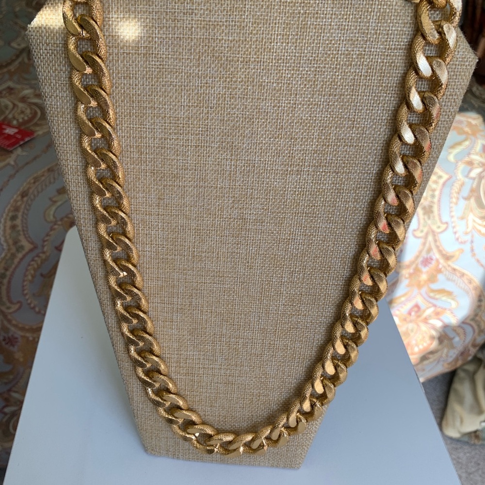 Cuban Link Chunky Gold Tone Chain Necklace